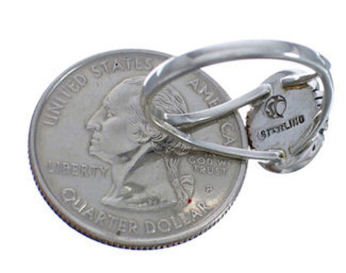 Turquoise Sterling Silver Southwestern Jewelry Ring Size 7-1/2 TX41714